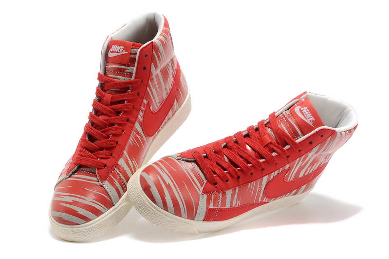 Nike Blazer hommes et chaussures des femmes Mid Suede creme Rouge (4)